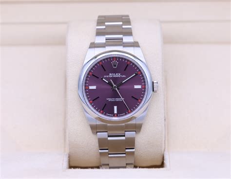 rolex 114300, 39mm, grape and grey dial jf (now arf, service is recommended)|rolex oyster perpetual dial.